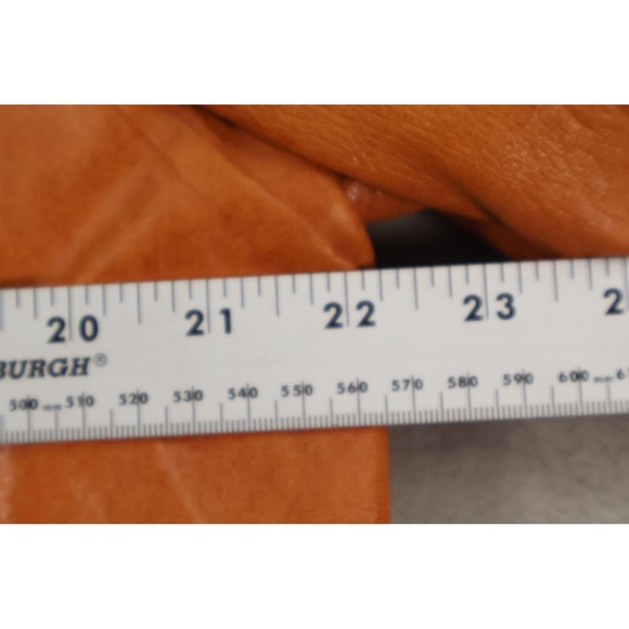 Vintage Robert Lewis Leather Coat Mens 42 Brown Glazed Lambskin Overcoat 70s - Picture 12 of 12